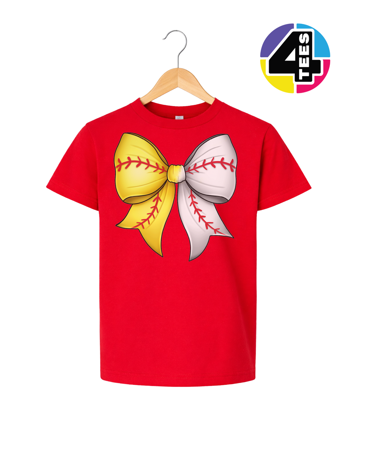 Softball Sweetheart Bow Youth Tee
