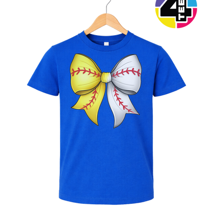 Softball Sweetheart Bow Youth Tee