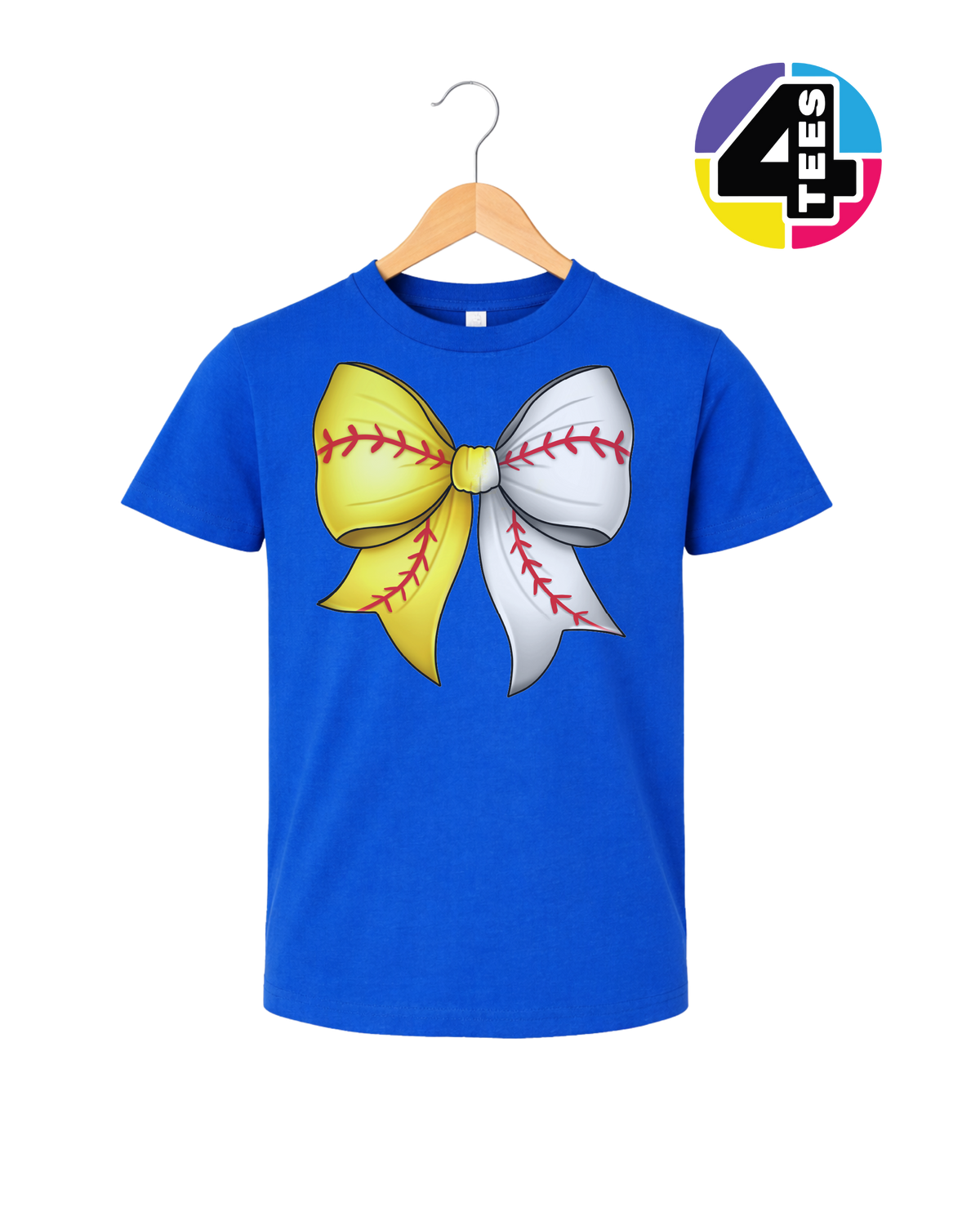 Softball Sweetheart Bow Youth Tee