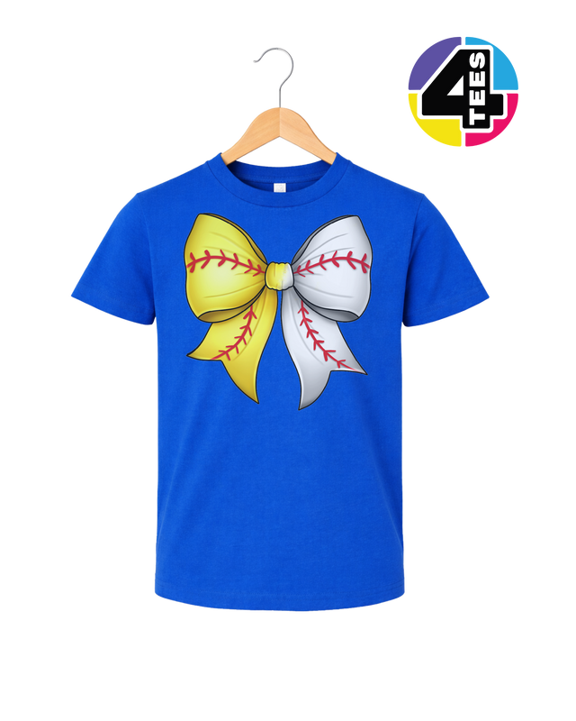 Softball Sweetheart Bow Youth Tee