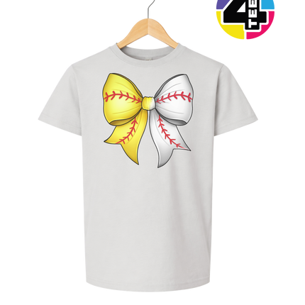 Softball Sweetheart Bow Youth Tee