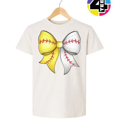 Softball Sweetheart Bow Youth Tee