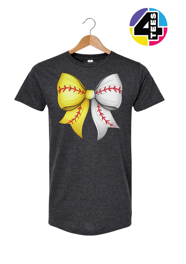 Softball Sweetheart Bow Tee