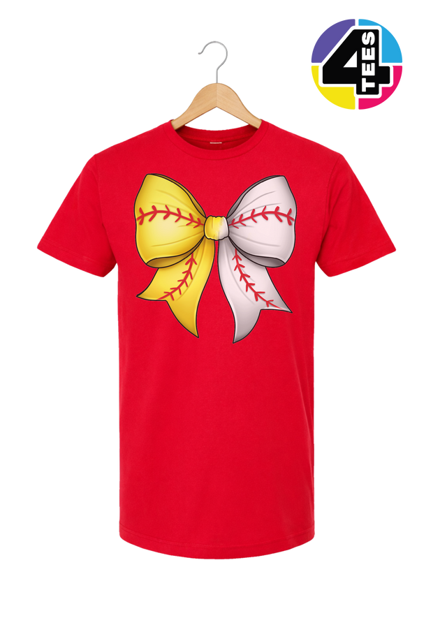 Softball Sweetheart Bow Tee