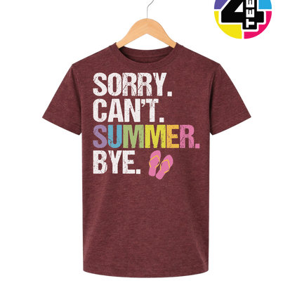 Sorry. Can't. Summer Youth Tee