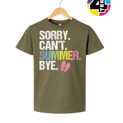 Sorry. Can't. Summer Youth Tee