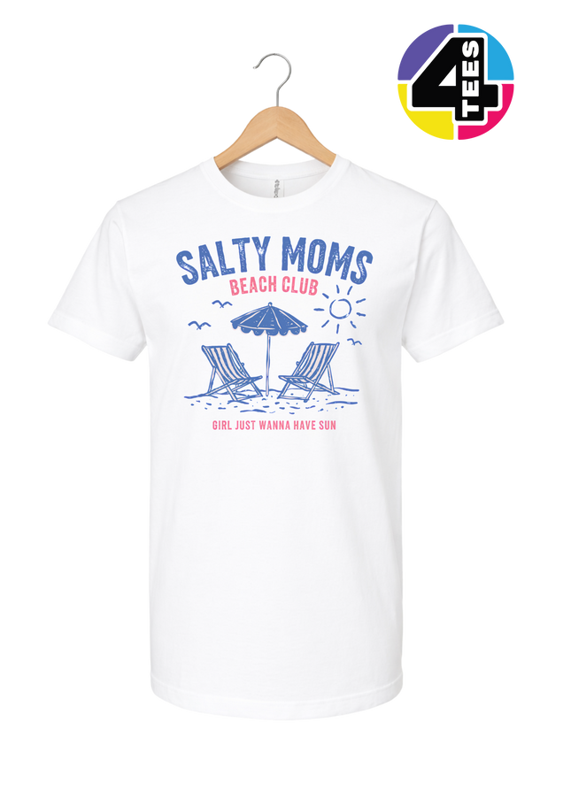 Salty Moms Beach Club Tee