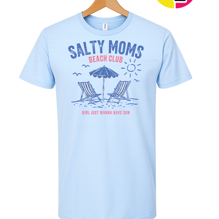 Salty Moms Beach Club Tee