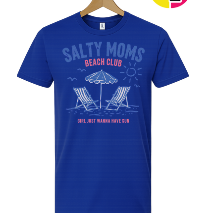 Salty Moms Beach Club Tee