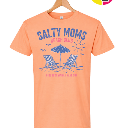 Salty Moms Beach Club Tee