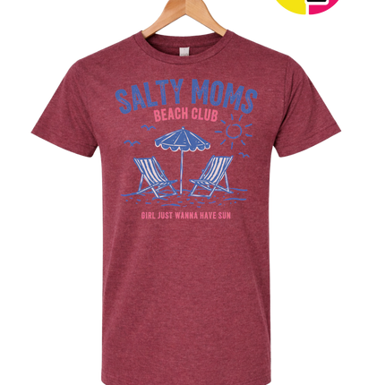 Salty Moms Beach Club Tee