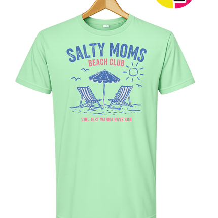 Salty Moms Beach Club Tee