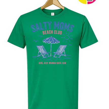 Salty Moms Beach Club Tee