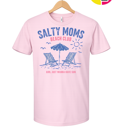 Salty Moms Beach Club Tee
