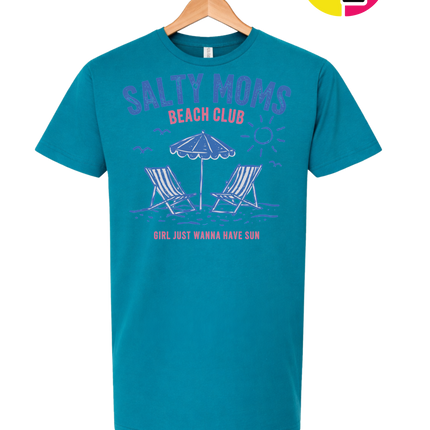 Salty Moms Beach Club Tee