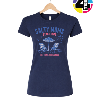 Salty Moms Beach Club Women's Tee