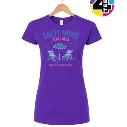 Salty Moms Beach Club Women's Tee