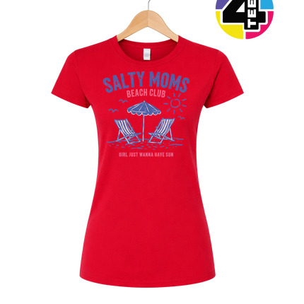 Salty Moms Beach Club Women's Tee
