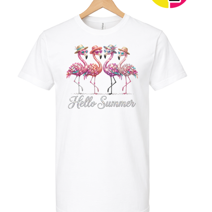 Hello Summer Flamingo Tee