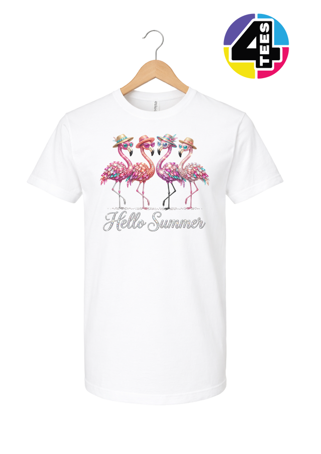 Hello Summer Flamingo Tee