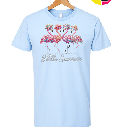 Hello Summer Flamingo Tee