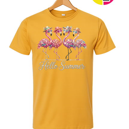 Hello Summer Flamingo Tee