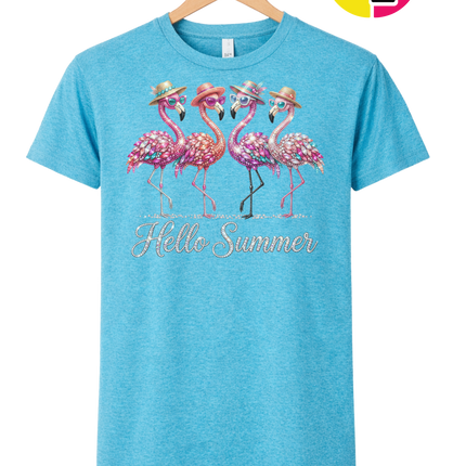 Hello Summer Flamingo Tee