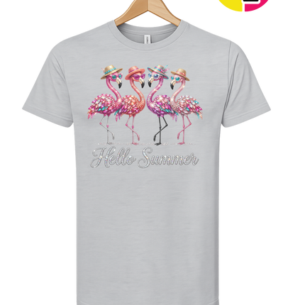Hello Summer Flamingo Tee