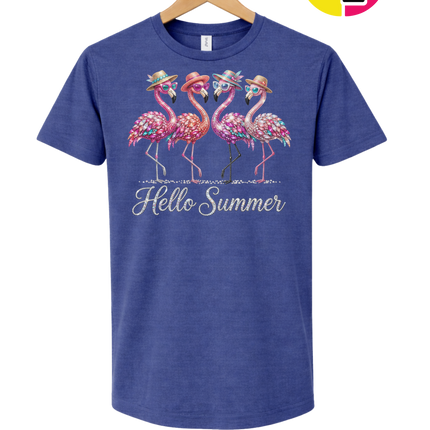 Hello Summer Flamingo Tee