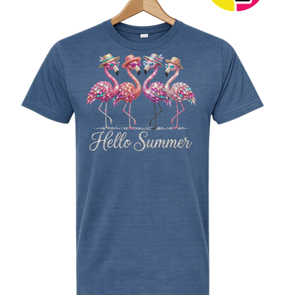 Hello Summer Flamingo Tee
