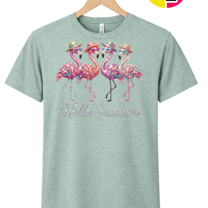Hello Summer Flamingo Tee