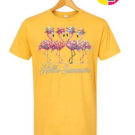 Hello Summer Flamingo Tee