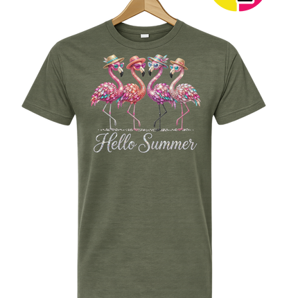 Hello Summer Flamingo Tee