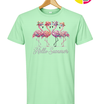 Hello Summer Flamingo Tee