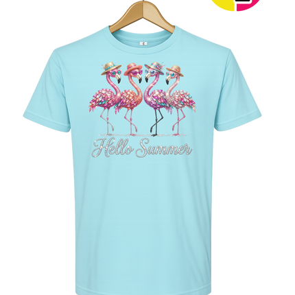 Hello Summer Flamingo Tee