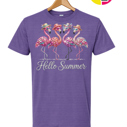 Hello Summer Flamingo Tee