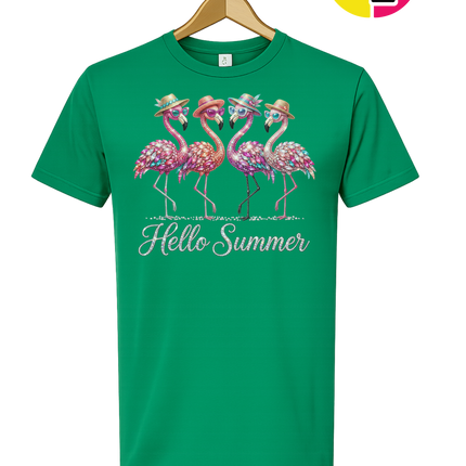 Hello Summer Flamingo Tee