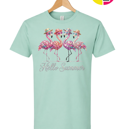Hello Summer Flamingo Tee