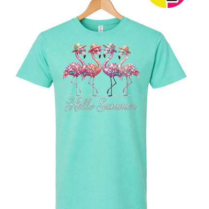 Hello Summer Flamingo Tee