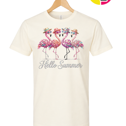 Hello Summer Flamingo Tee