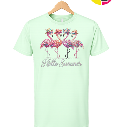 Hello Summer Flamingo Tee