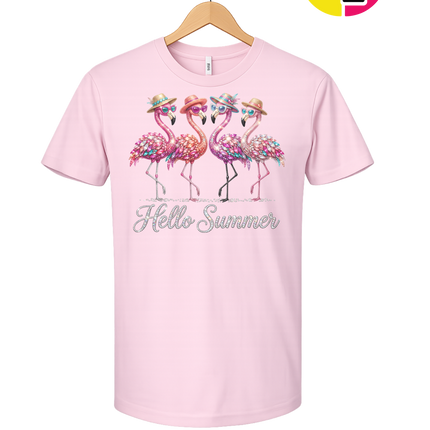 Hello Summer Flamingo Tee