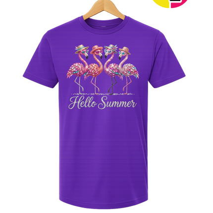 Hello Summer Flamingo Tee