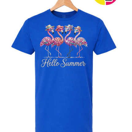 Hello Summer Flamingo Tee