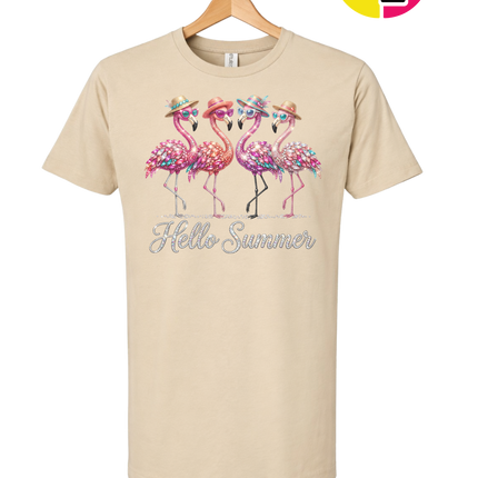 Hello Summer Flamingo Tee