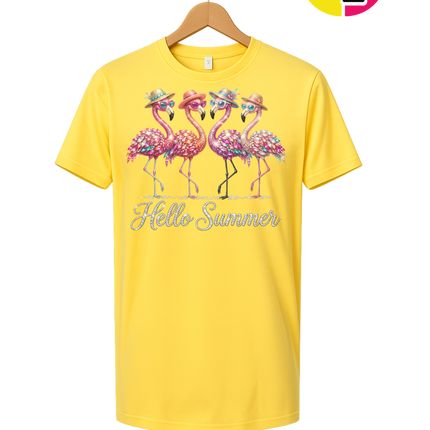 Hello Summer Flamingo Tee