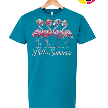 Hello Summer Flamingo Tee