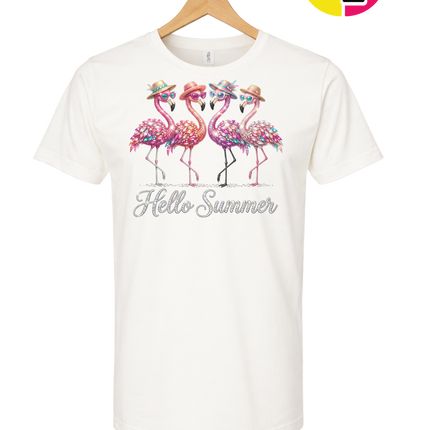 Hello Summer Flamingo Tee