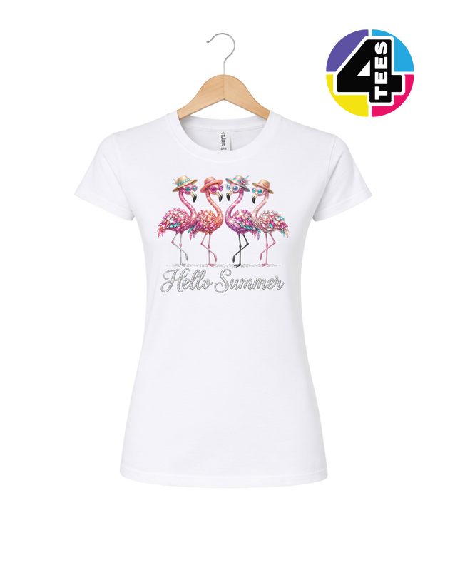 Hello Summer Flamingo Women's Tee