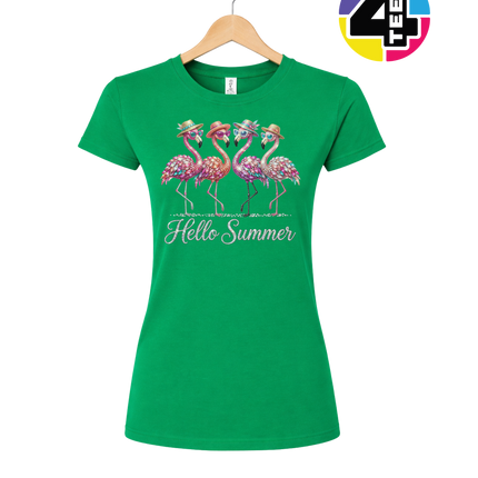 Hello Summer Flamingo Women's Tee